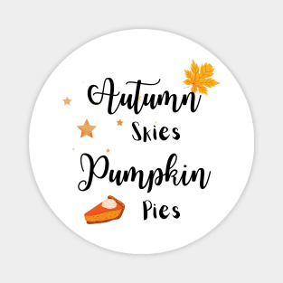 Autumn Skies Pumpkin Pies Magnet